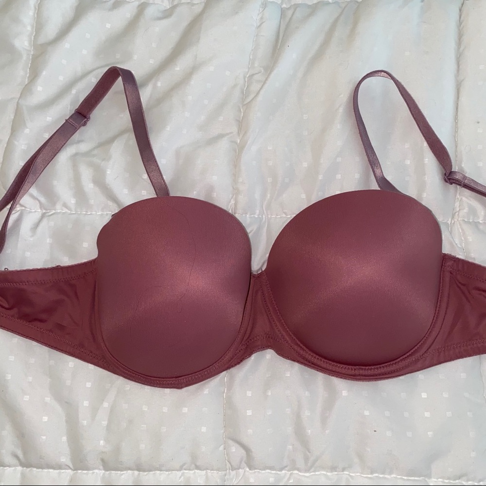PINK pink strapless push-up bra